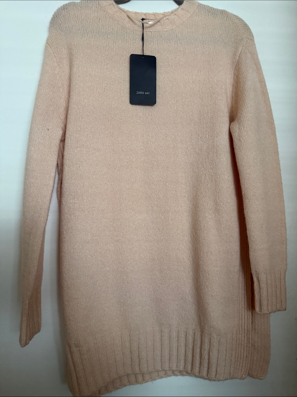 Zara Cream Scoop Neck Knit Sweater